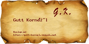 Gutt Kornél névjegykártya