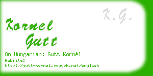 kornel gutt business card